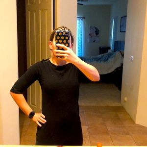 Loft women’s boatneck black 3/4 sleeve shirt